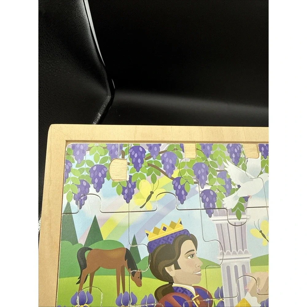 2 Melissa & Doug Wooden Jigsaw Puzzles, 24 Pieces, Sea Creatures Princess